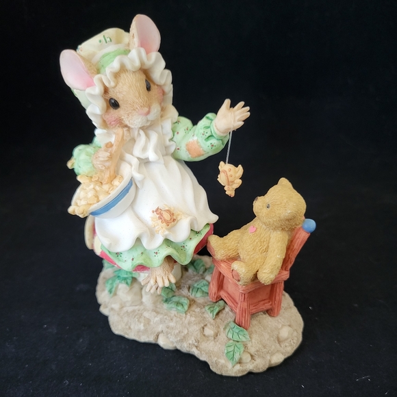 Vintage "Little Miss Muffet" Priscilla Hillman Figurine Mouse Teddy Bear - Picture 11 of 12